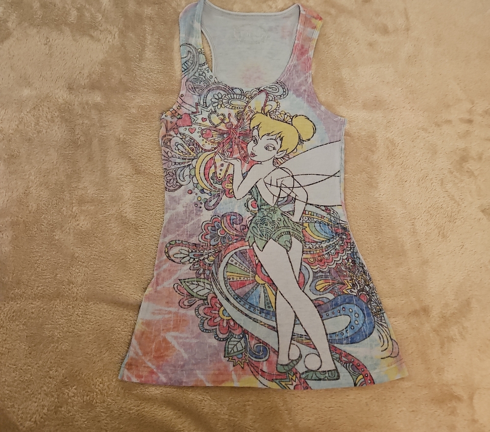 Disney Multicolor/Tie-Die Tinker Bell Tank Top